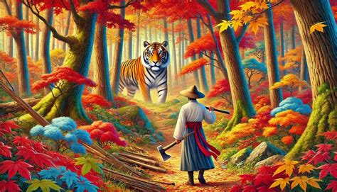 The Woodcutter and the Tiger -  A Tale of Unexpected Friendship and Courageous Kindness